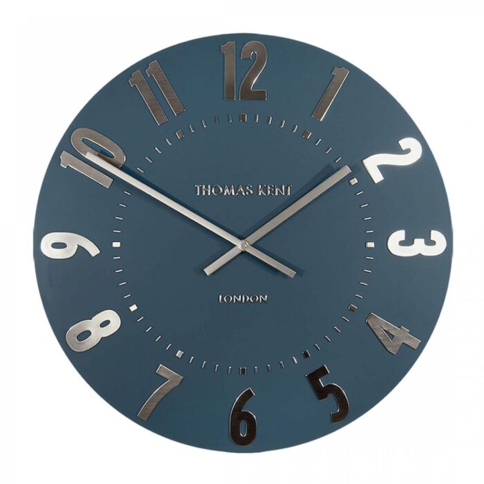 Thomas Kent Mulberry Midnight Blue Large Wall Clock - 20"